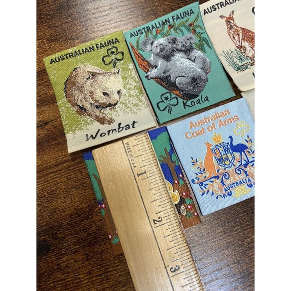 Girl Guides Australia Camping Australian Fauna Coat of Arms Ribbon Patch LOT 6 - Picture 4 of 6